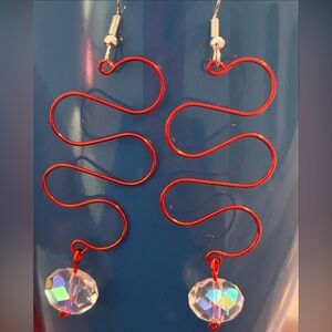 Orange Wavy Earrings